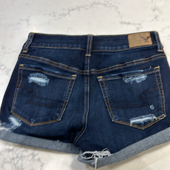 American Eagle Hi-Rise Shortie 360 Super Stretch Ripped 2 - Picture 2 of 8
